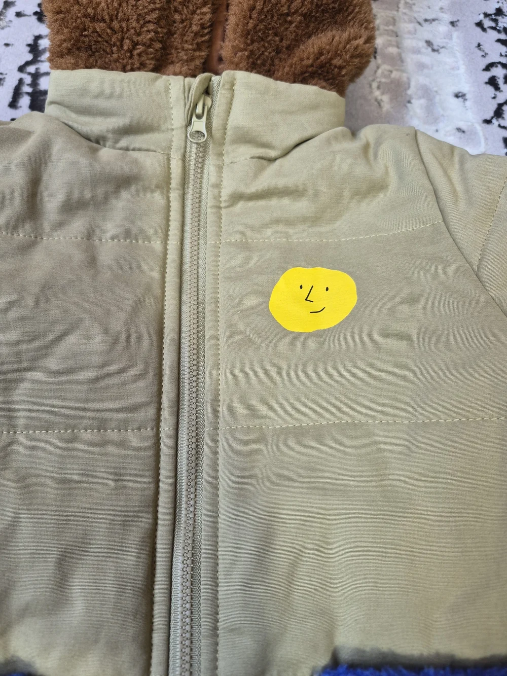 Bobo Choses Khaki Baby Shepra Organic Cotton Snowsuit / Coverall 3-6 m New